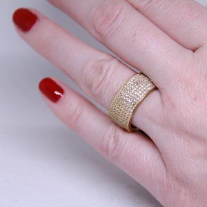 Sparkly Gold Band Ring Size 7